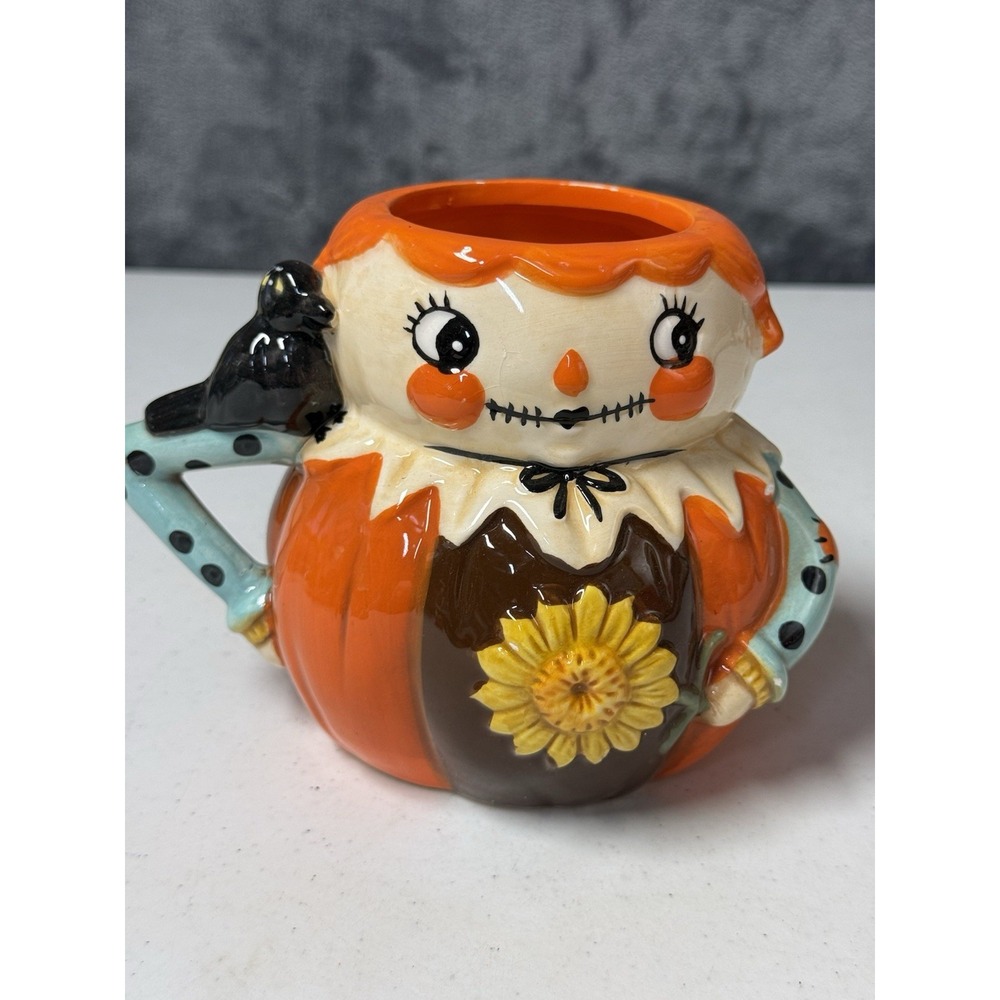 Johanna Parker Fall Autumn Halloween Thanksgiving Scarecrow Mug Girl